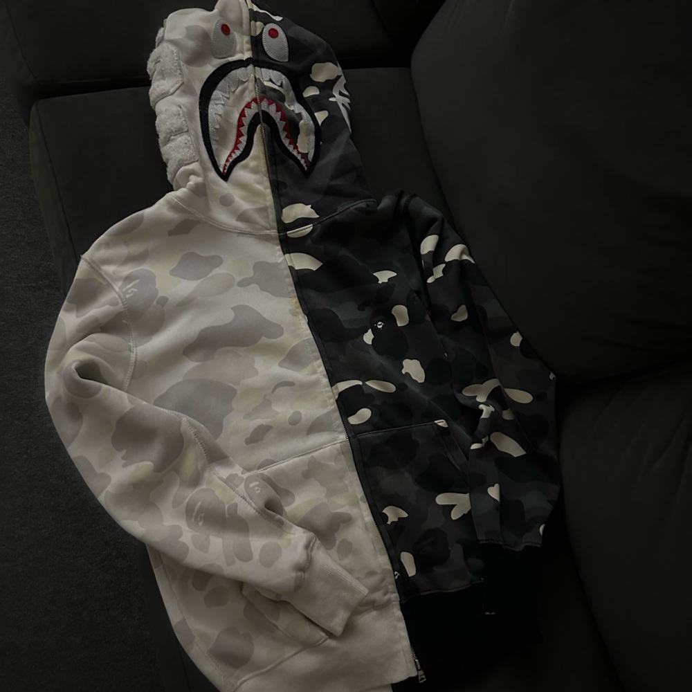 A Bathing Ape Camo Shark Hoodie - Bape